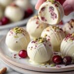 Cranberry Pistachio White Chocolate Truffles Recipe