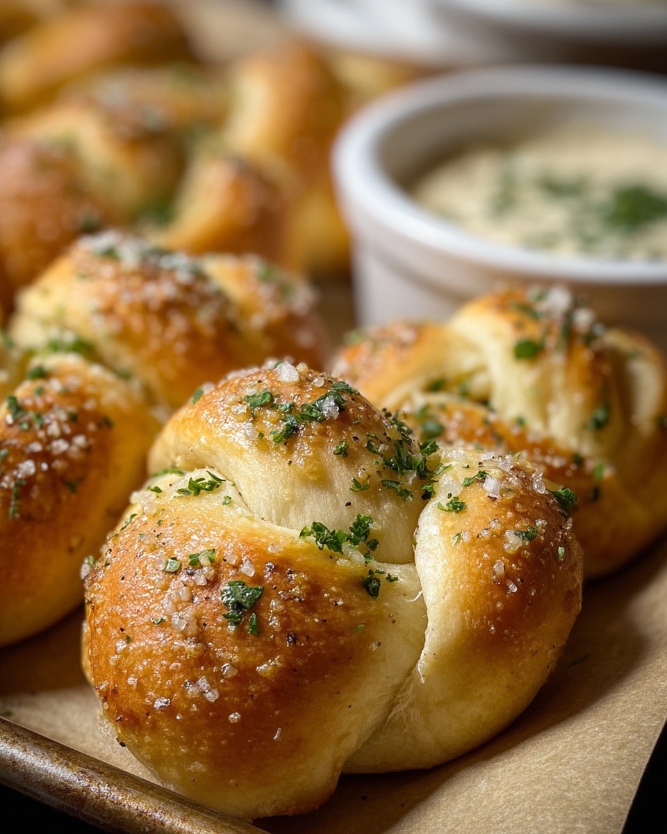 Garlic Knots with Homemade Garlic Butter Sauce Recipe 5 Garlic Knots with Homemade Garlic Butter Sauce Recipe - Recipe Image