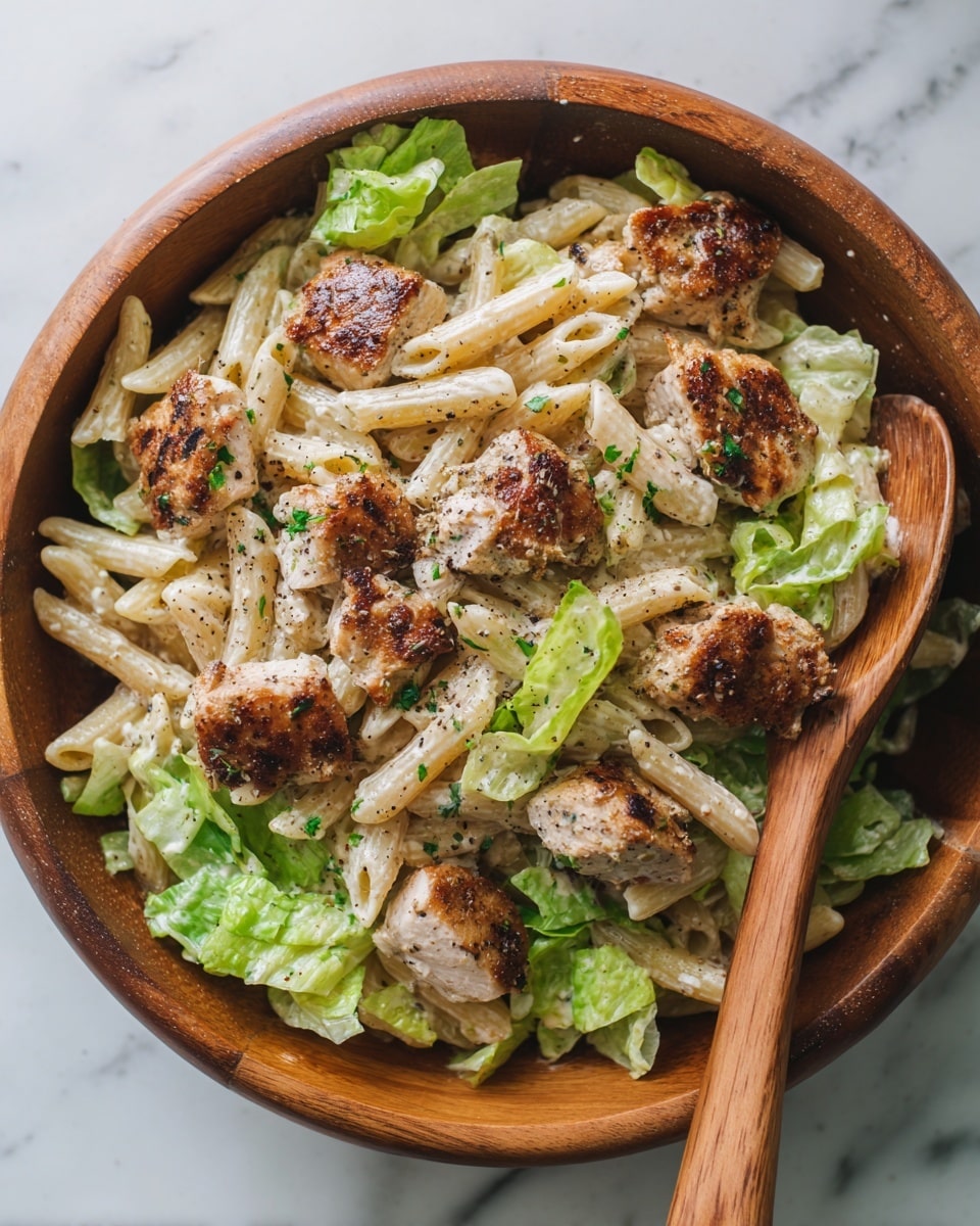 Chicken Caesar Pasta Salad: A Delicious Twist on a Classic Favorite Recipe - Recipe Image