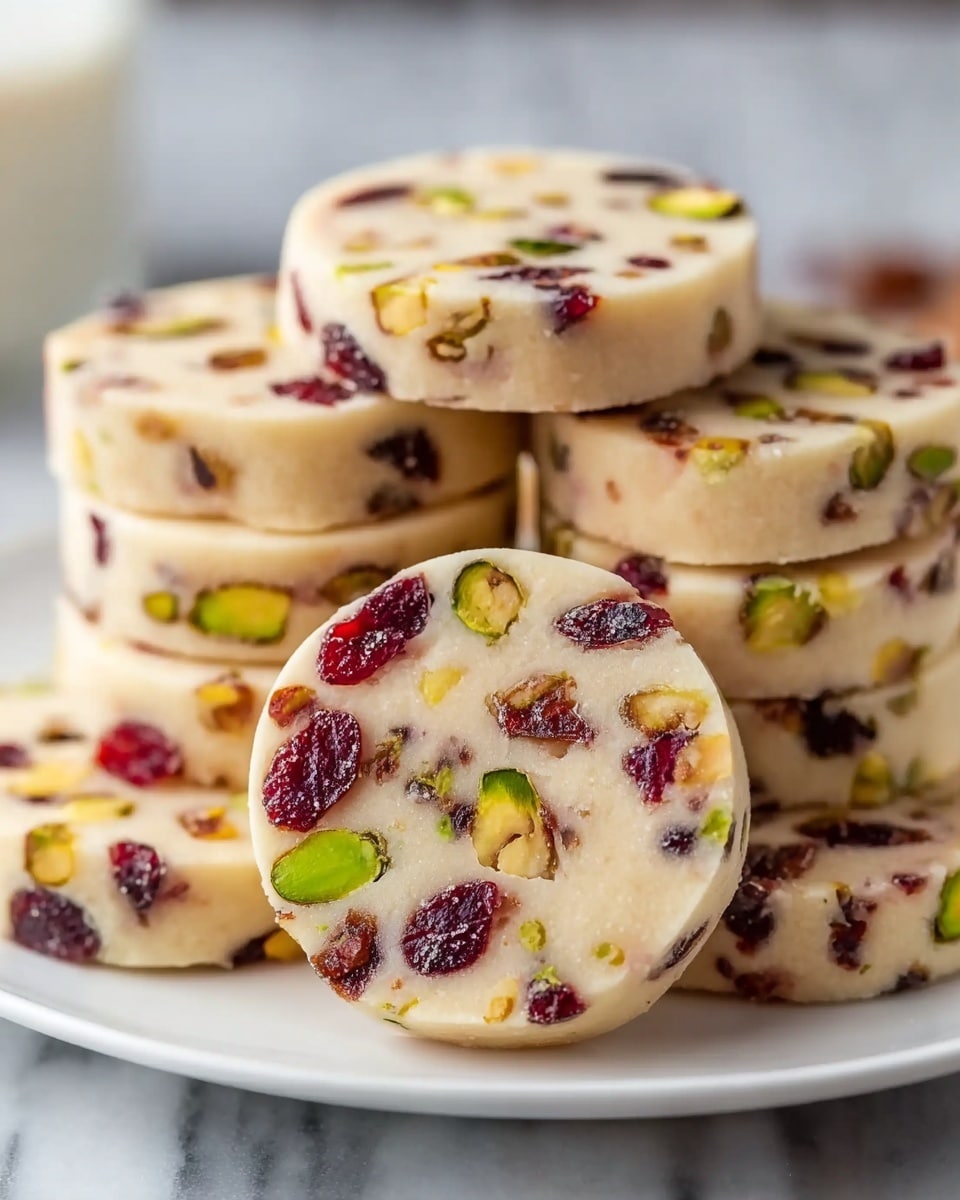 Cranberry Pistachio Shortbread Cookies Recipe