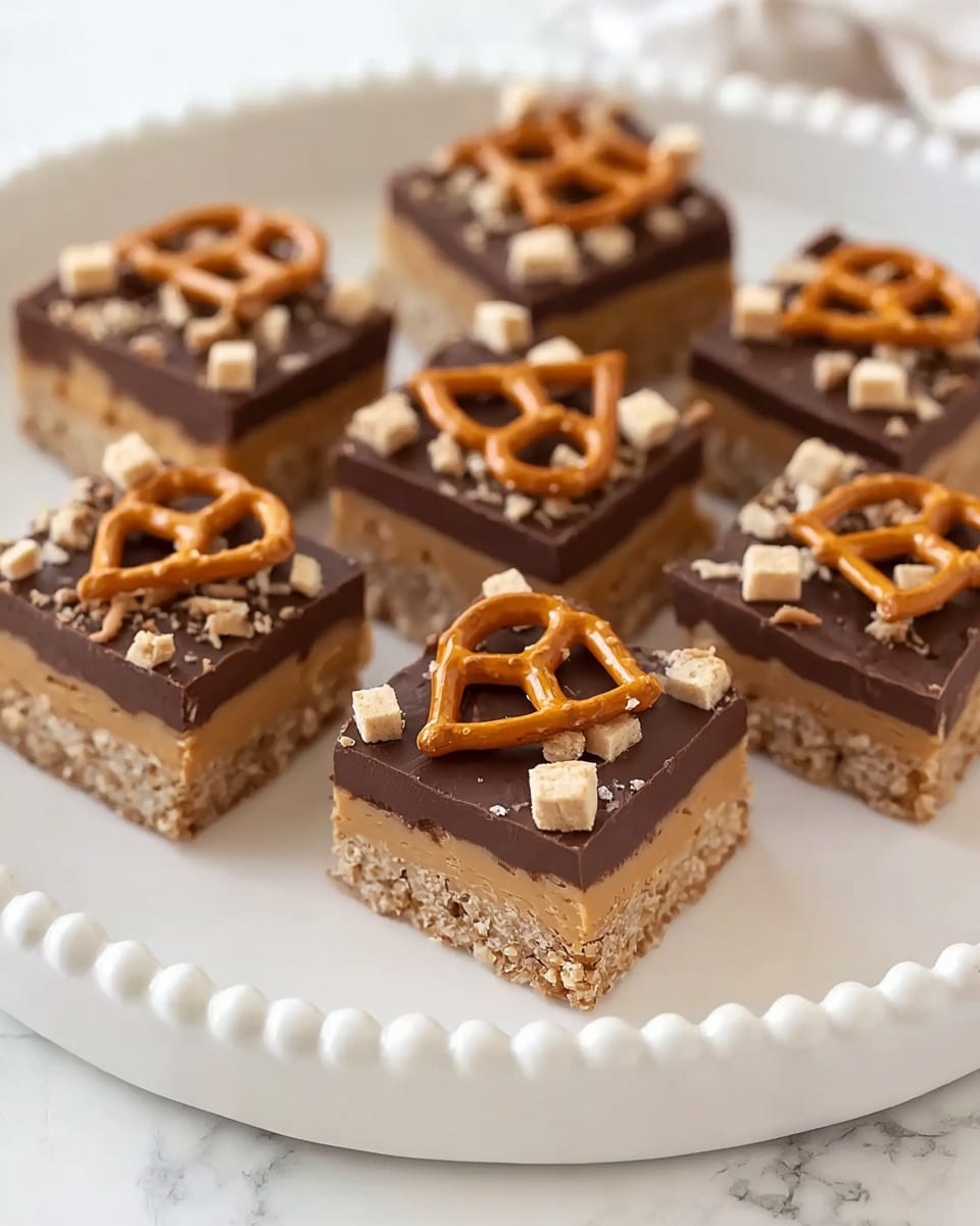 Chocolate Pretzel Peanut Butter Squares Recipe
