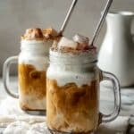Oat Milk Iced Latte with Brown Sugar and Spiced Garnishes Recipe