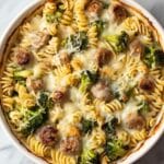 Cheesy Sausage and Broccoli Pasta with Crescent Rolls Recipe