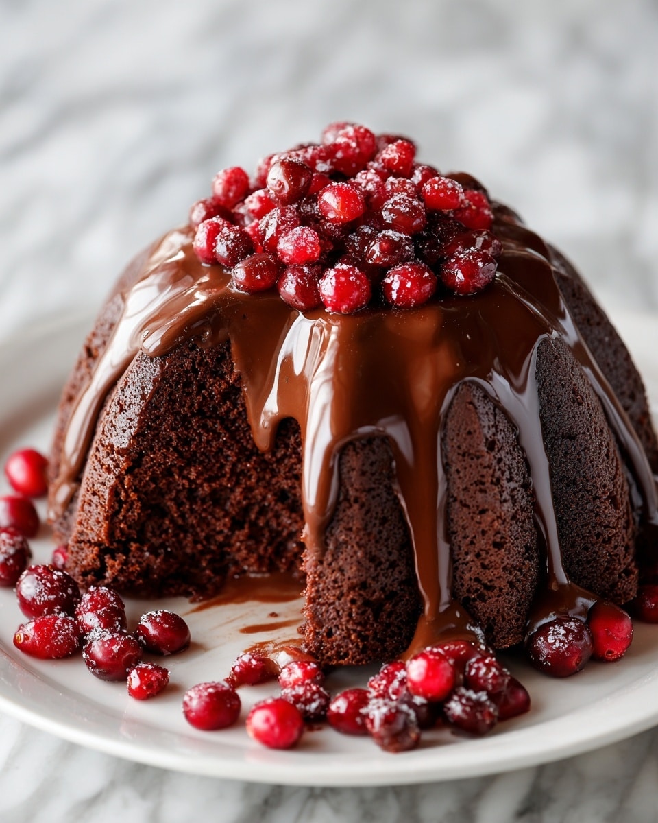 Cherry Chocolate Cream Cheese Bundt Cake Recipe - Recipe Image