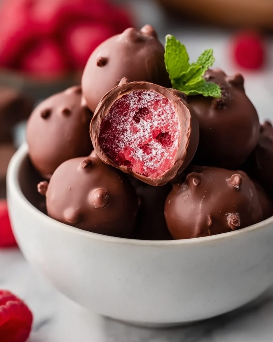 Chocolate Frozen Raspberries Recipe