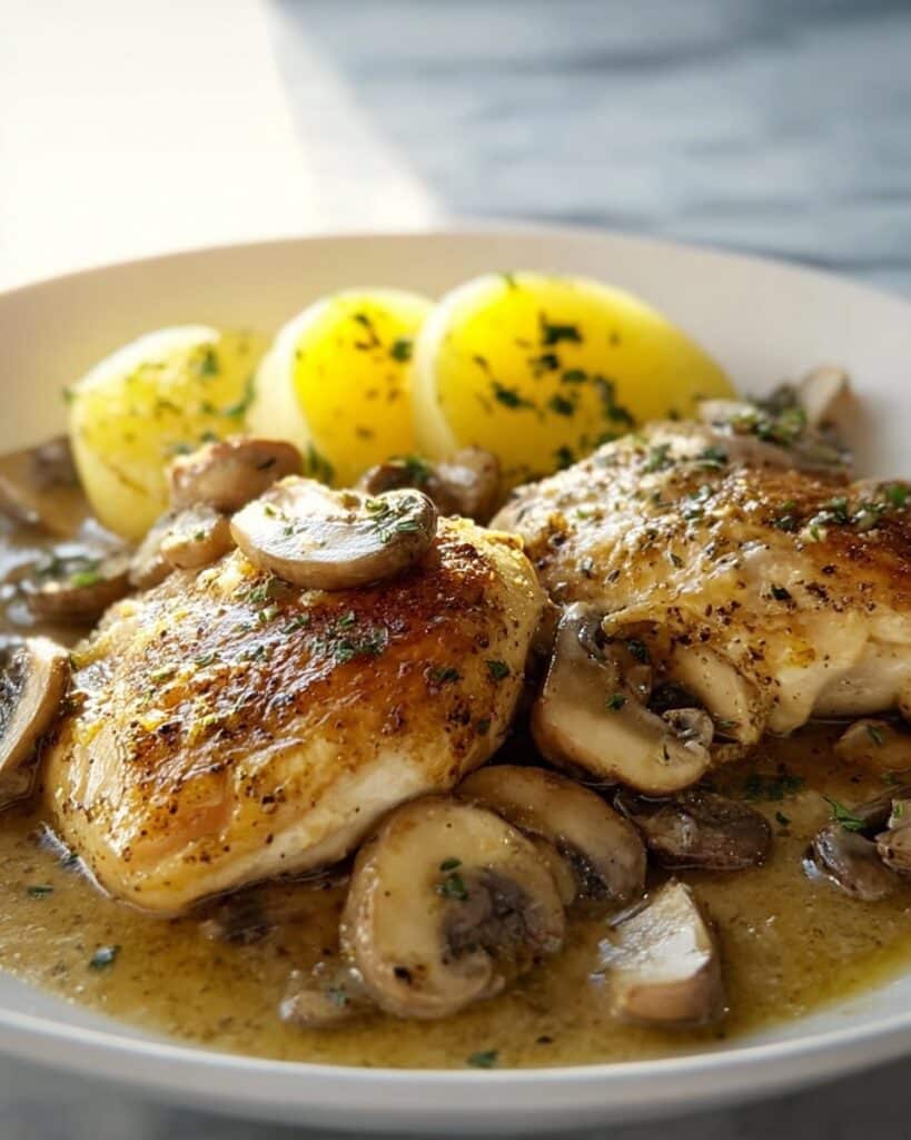 Chicken with Creamy Mushroom Sauce Recipe