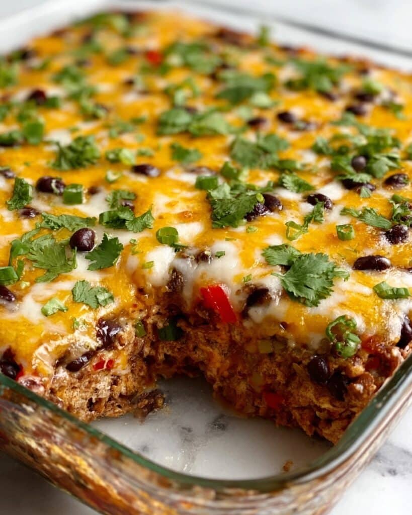 Easy Chicken Burrito Casserole Recipe
