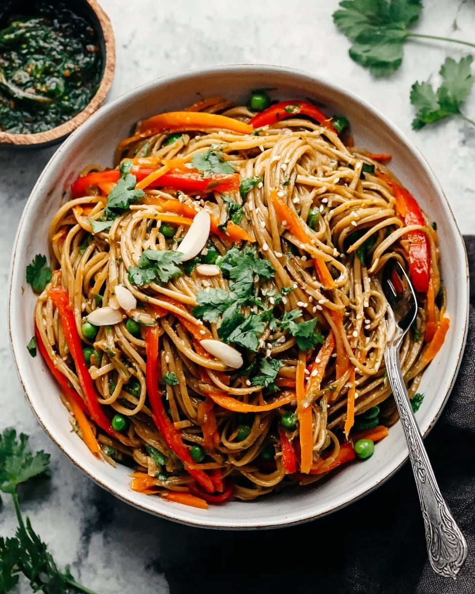 Spicy Peanut Soba Noodle Salad Recipe - Recipe Image