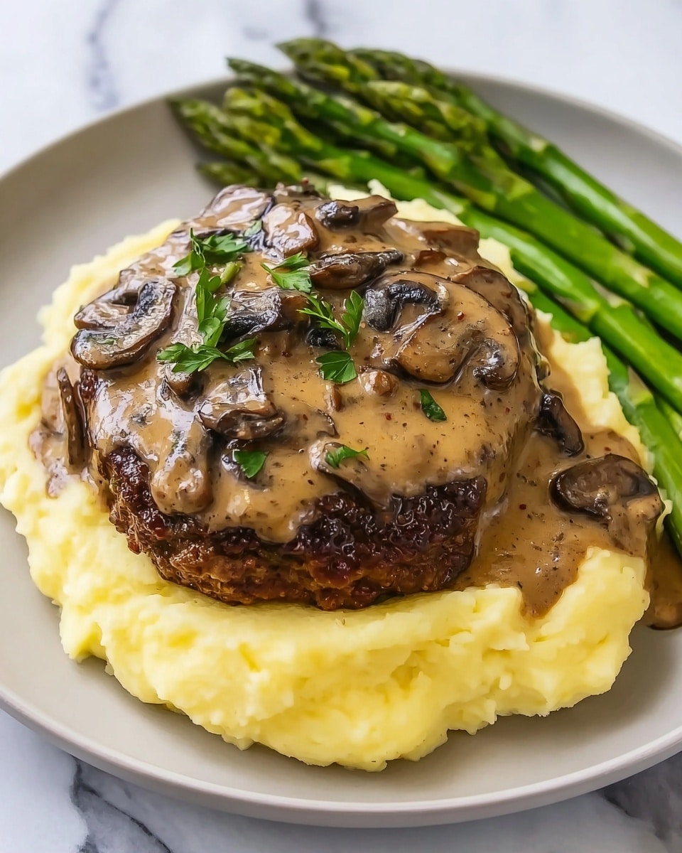 Salisbury Steak with Mushroom Gravy Recipe - Recipe Image