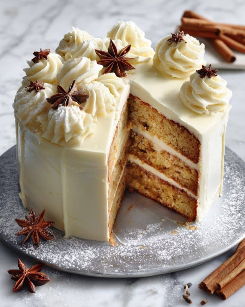 Chai Spice Layer Cake with Cream Cheese Frosting Recipe