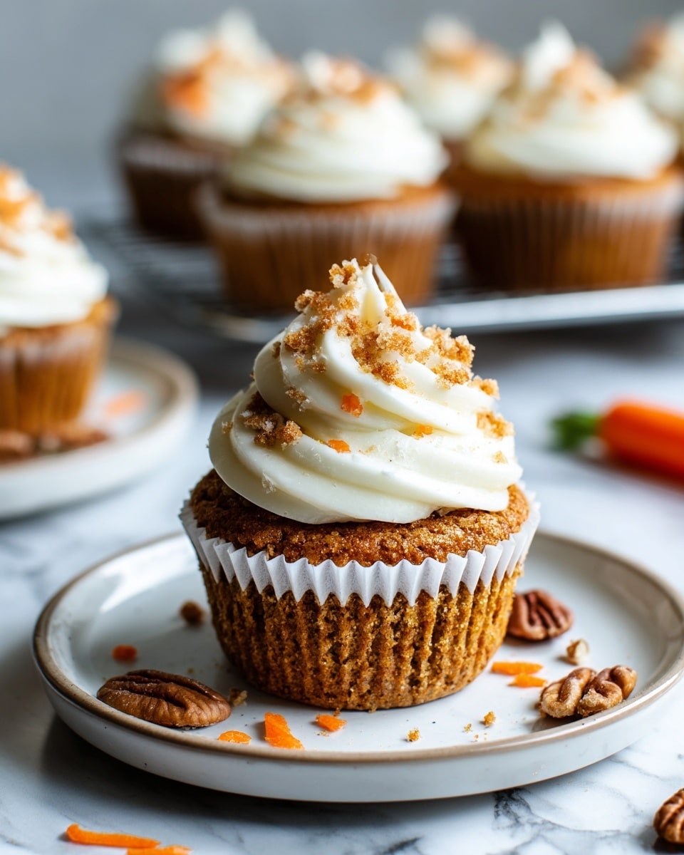Easy Carrot Cake Cupcakes Recipe - Recipe Image