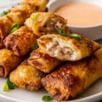 Air Fryer Crab Cake Egg Rolls with Fire Sauce Recipe