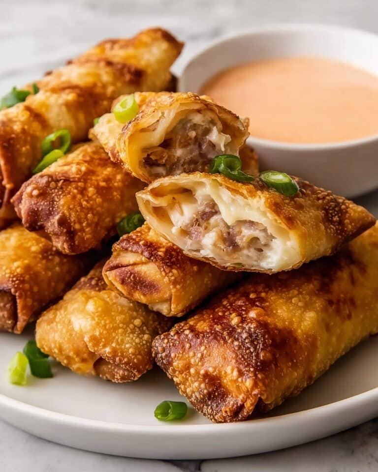Air Fryer Crab Cake Egg Rolls with Fire Sauce Recipe