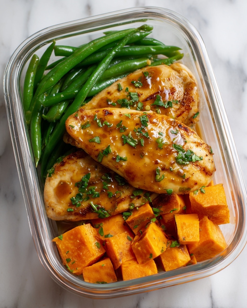 Honey Garlic Chicken with Sweet Potatoes and Green Beans Recipe 5 Honey Garlic Chicken with Sweet Potatoes and Green Beans Recipe - Recipe Image