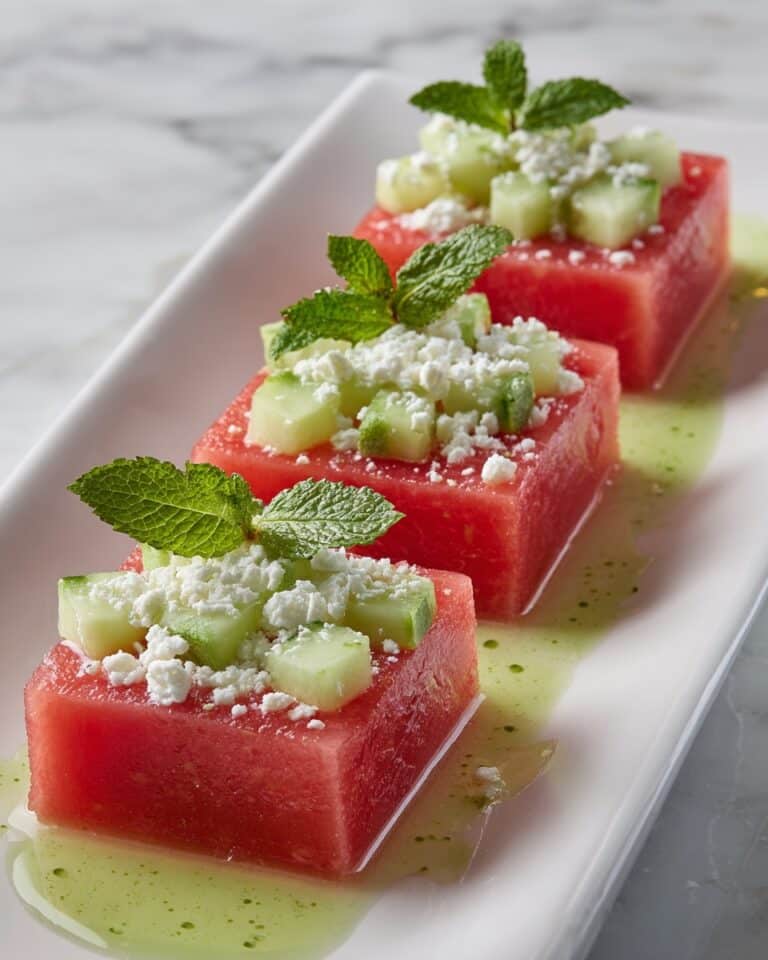 Watermelon Cucumber Feta Cups Recipe