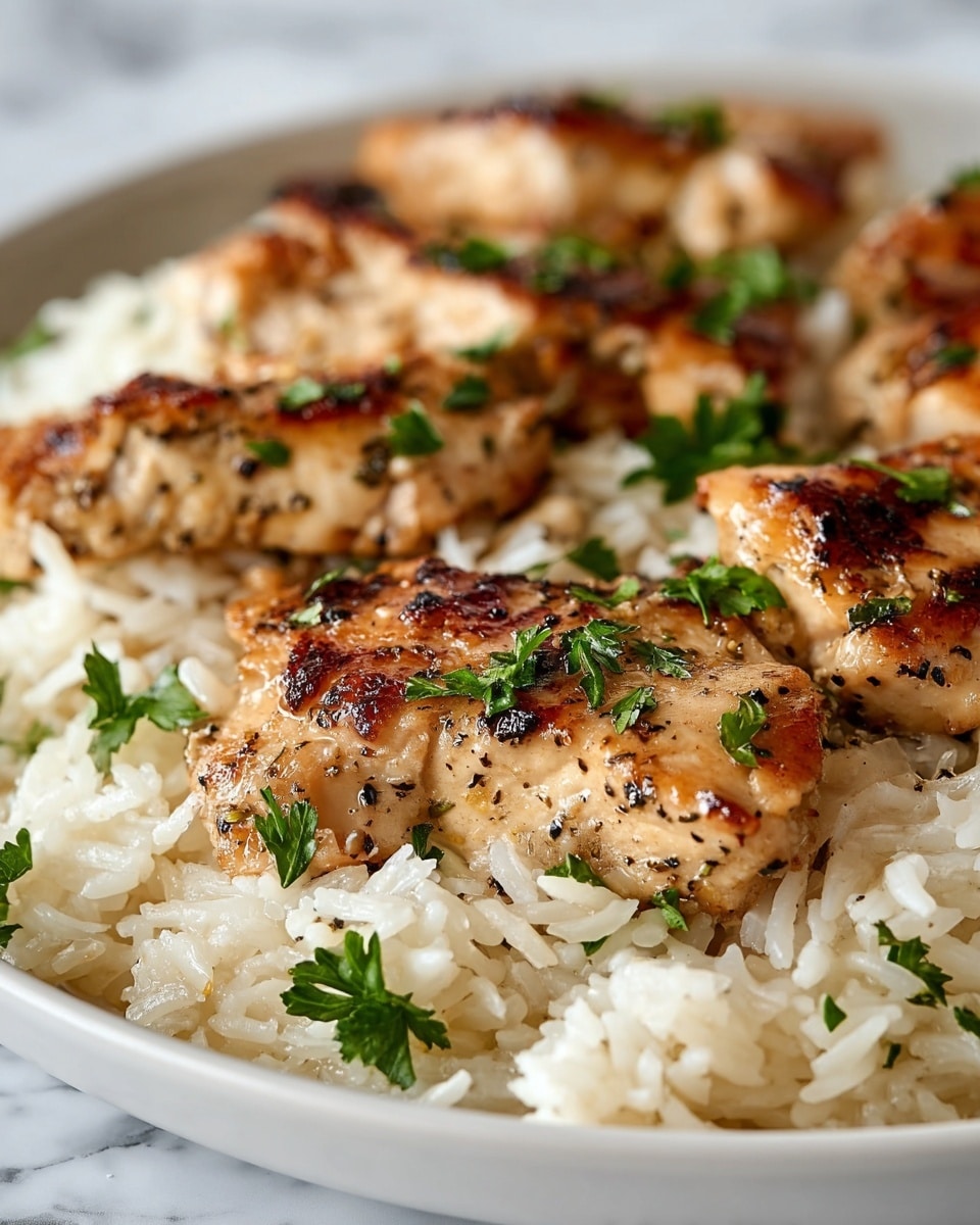 Chicken Scampi with Garlic Parmesan Rice Recipe