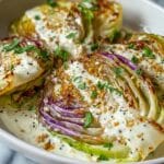 Roasted Cabbage with Creamy Yogurt Sauce Recipe