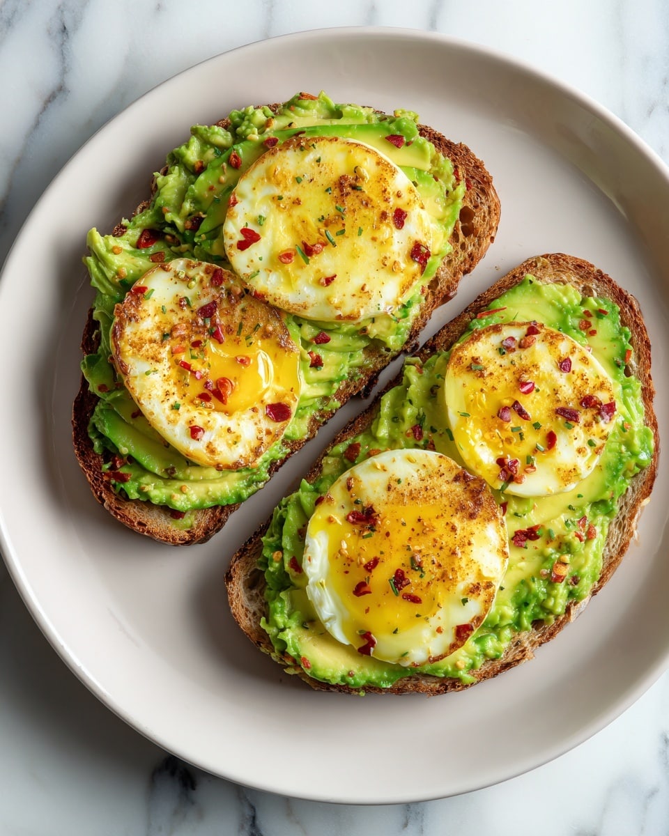 Hot Honey Avocado Halloumi Toast on Sourdough Recipe - Recipe Image
