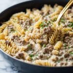 Stovetop Creamy Ground Beef Pasta Recipe