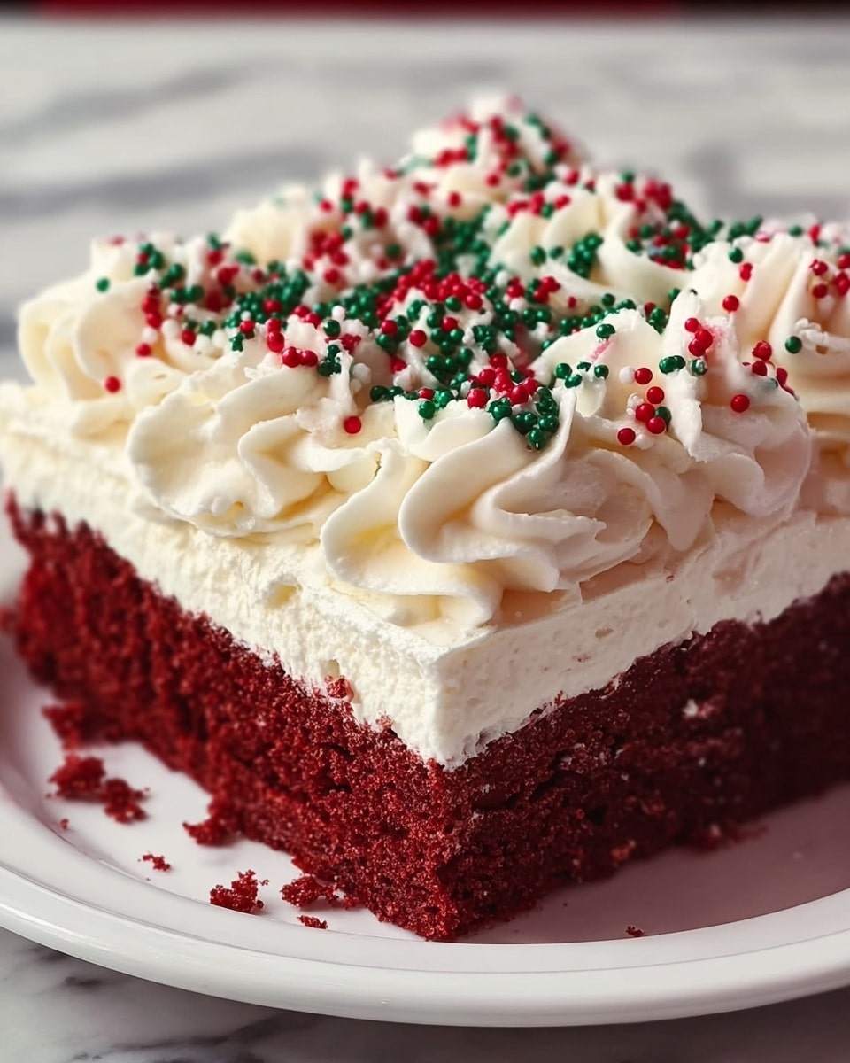 Christmas Red Velvet Poke Cake Recipe