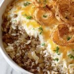 French Onion Ground Beef and Rice Casserole Recipe