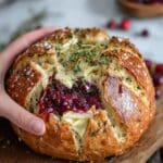 Baked Cranberry Brie Bread Bowl Recipe