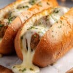 Meatball Subs with Cheese and Garlic Butter Recipe