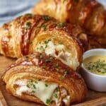 Buttery Garlic Baked Croissants with Turkey & Havarti Recipe