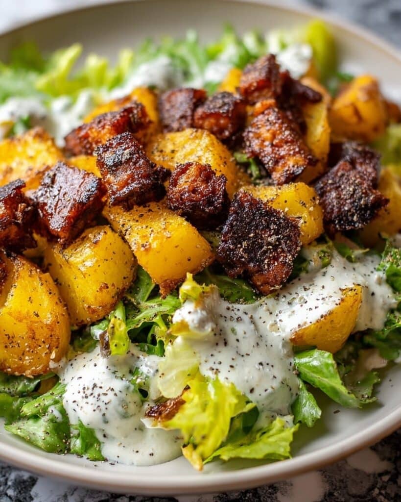 Crispy Potato Caesar Salad Recipe