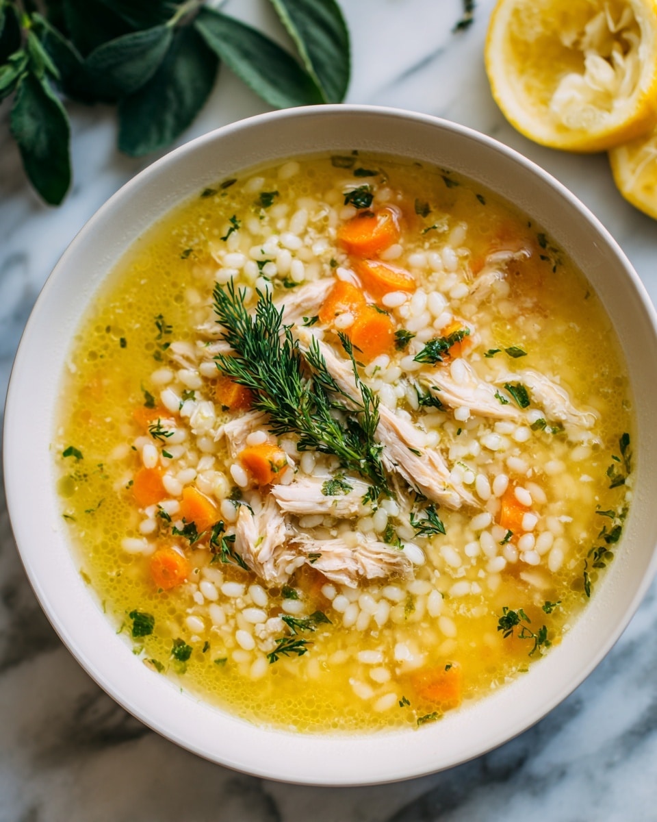 Mediterranean Lemon Chicken Soup Recipe - Recipe Image