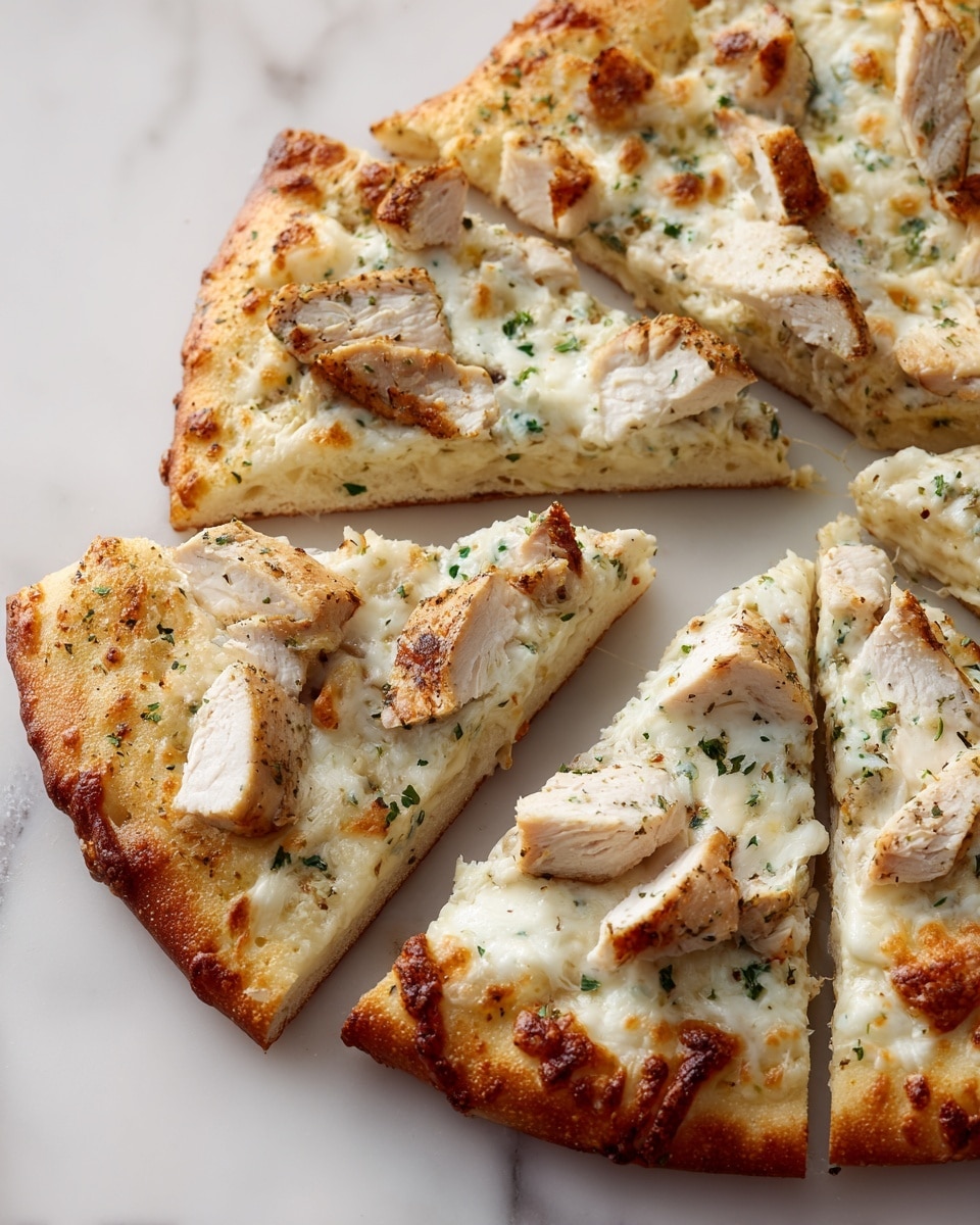 Roasted Garlic Chicken and Herb Pizza Recipe