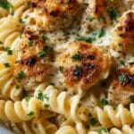 Creamy Garlic Parmesan Chicken Pasta Bake Recipe