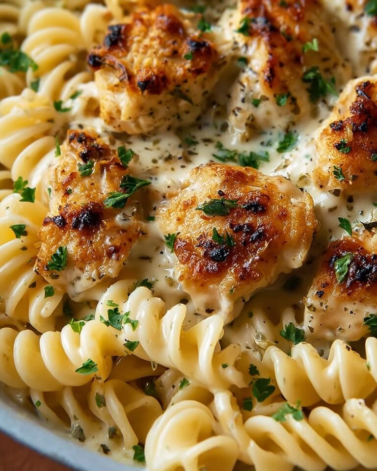 Creamy Garlic Parmesan Chicken Pasta Bake Recipe