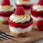 No Bake Lemon Raspberry Cheesecake Cups Recipe