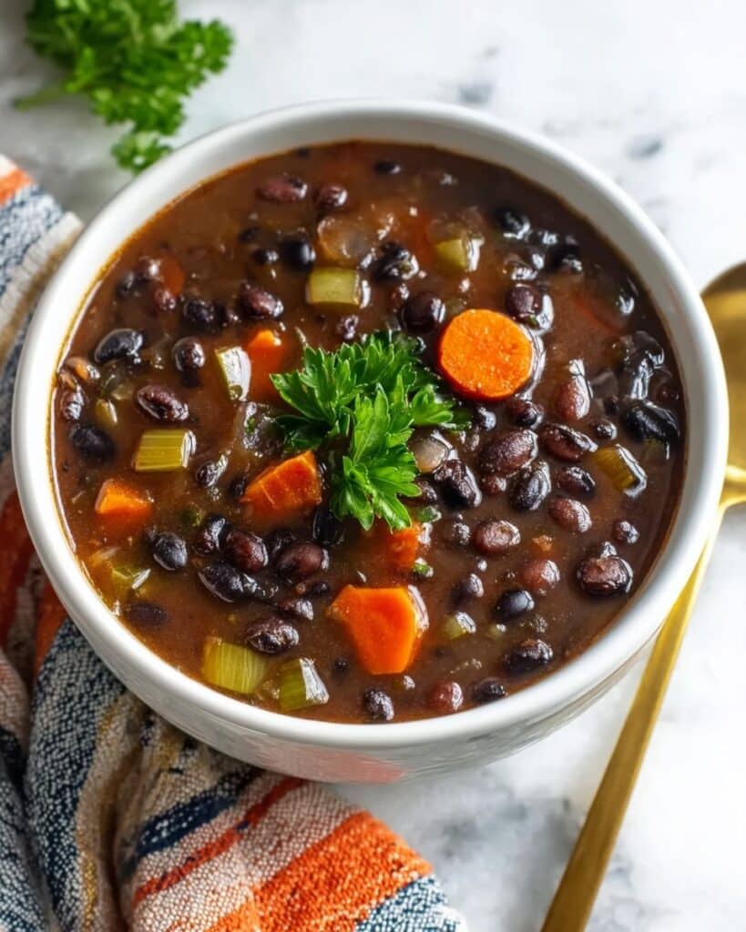 Easy Black Bean Salsa Soup Recipe