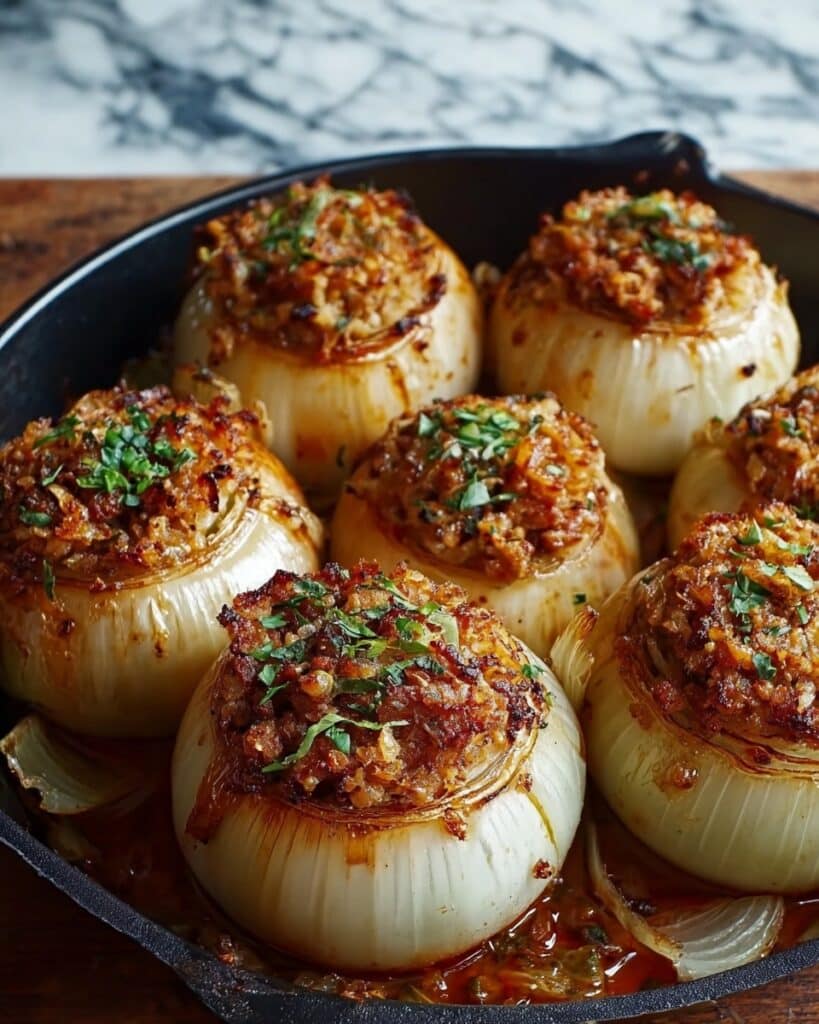 Greek Stuffed Onions (Salantourmasi) Recipe