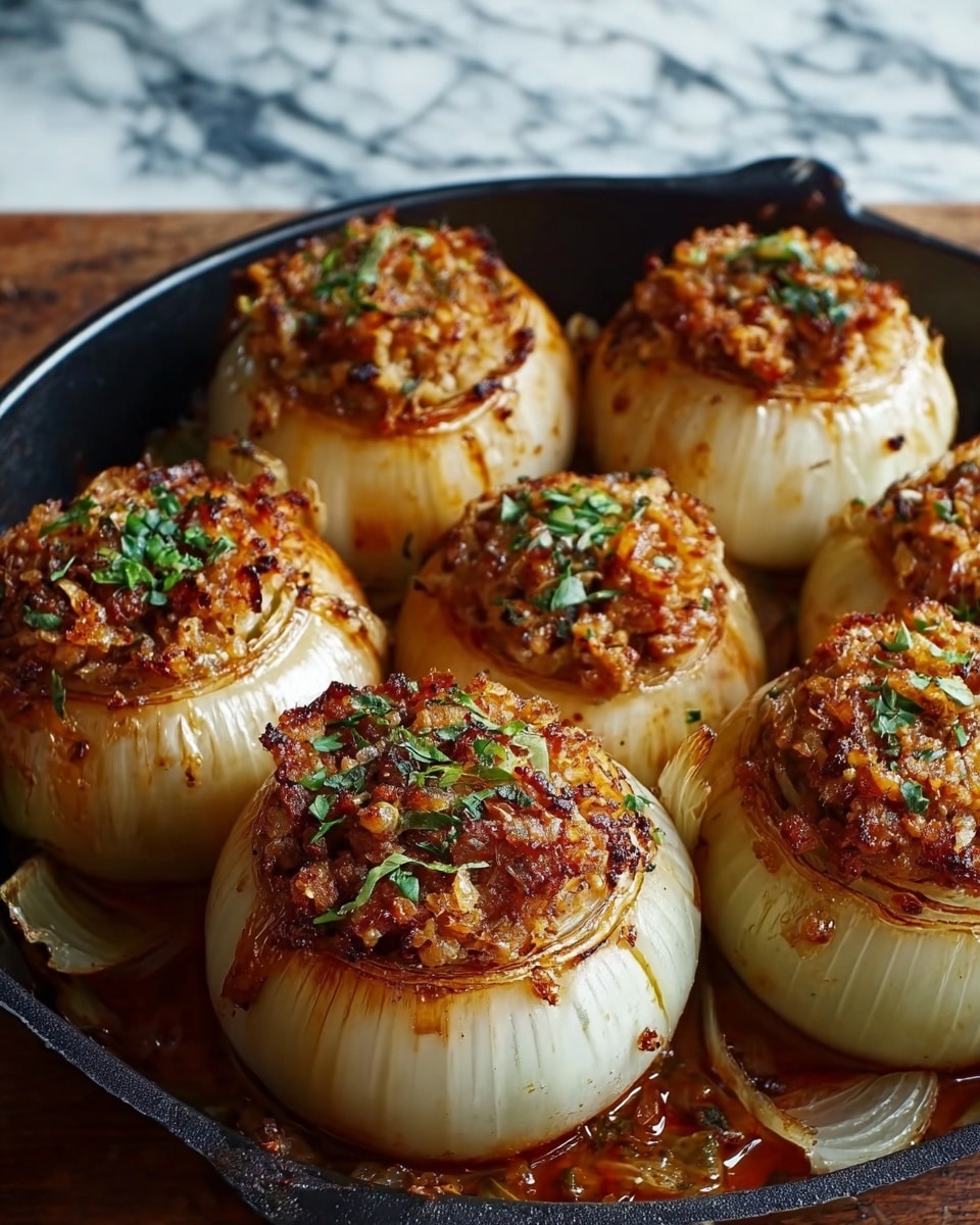 Greek Stuffed Onions (Salantourmasi) Recipe