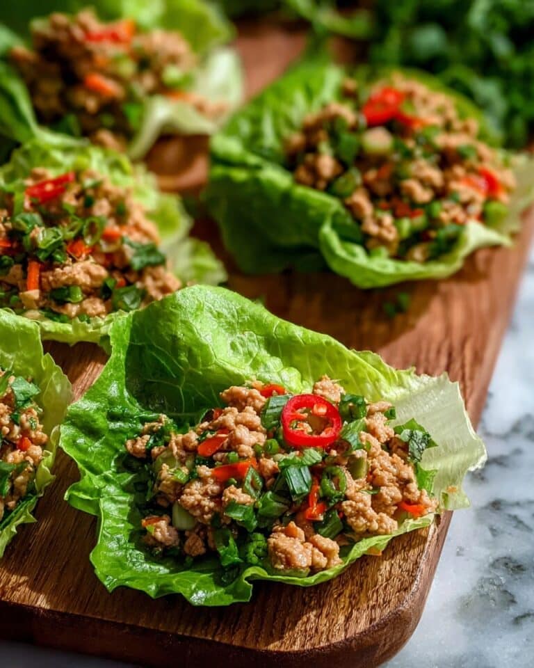 Easy Chicken Larb Lettuce Wraps Recipe