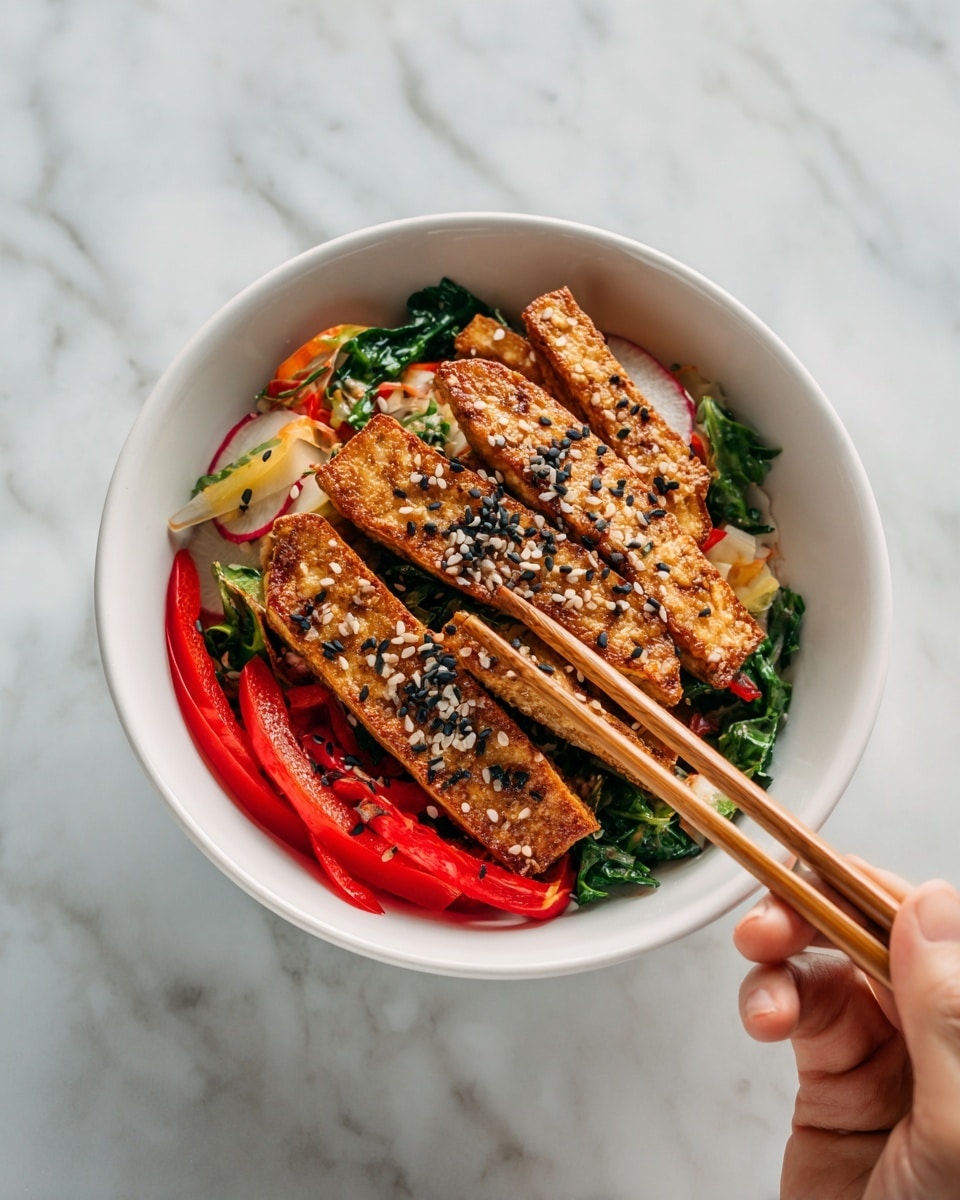 Crispy Baked Peanut Tofu Bowls Recipe - Recipe Image