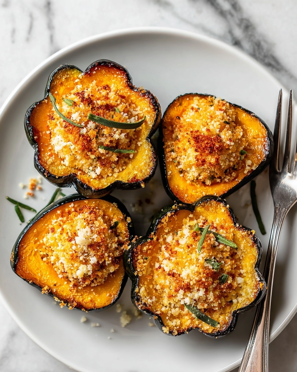 Parmesan Herb Roasted Acorn Squash Recipe 5 Parmesan Herb Roasted Acorn Squash Recipe - Recipe Image
