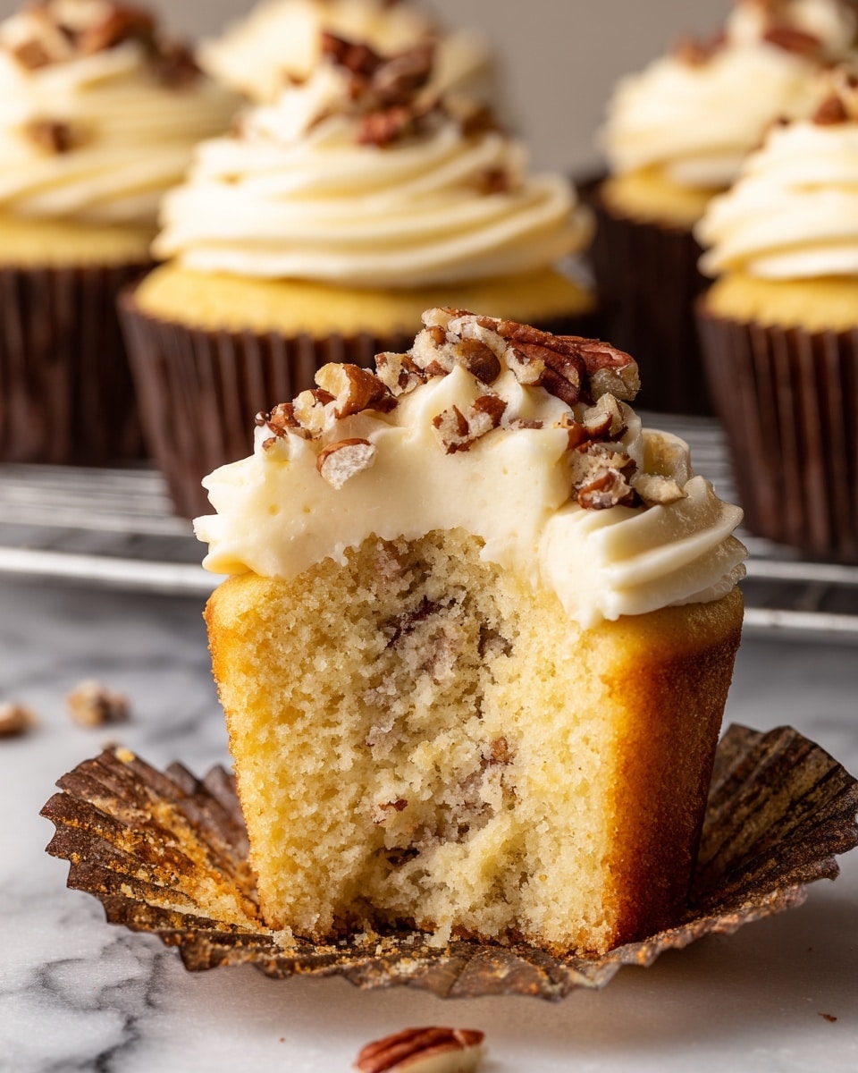 Banana Cinnamon Pecan Cupcakes with Cream Cheese Frosting Recipe 5 Banana Cinnamon Pecan Cupcakes with Cream Cheese Frosting Recipe - Recipe Image