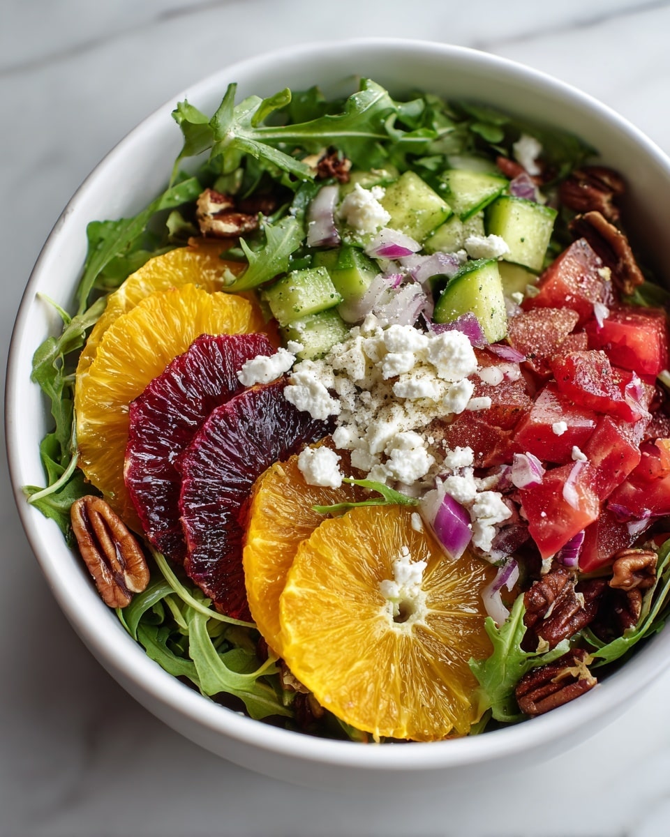 Citrus Arugula Salad with Goat Cheese and Toasted Nuts Recipe - Recipe Image