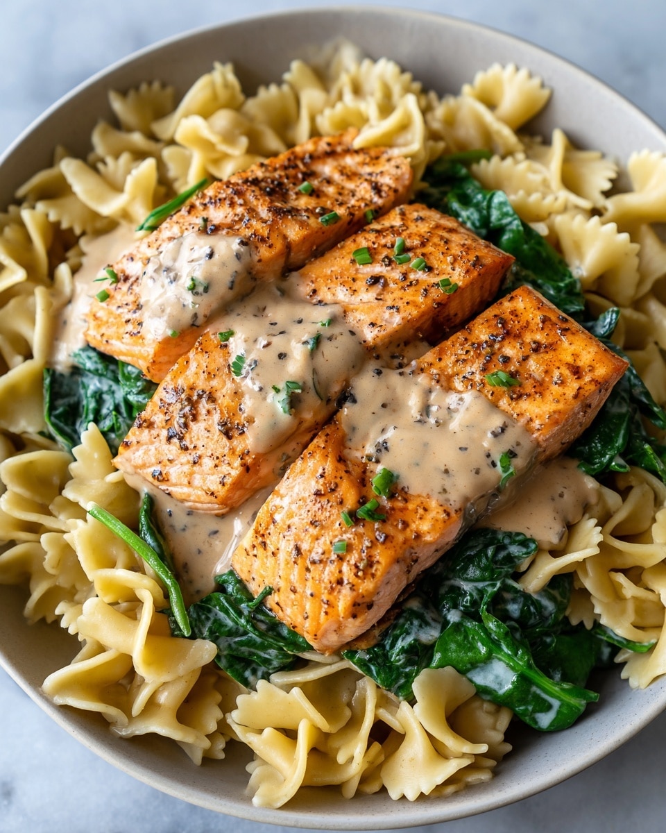 Creamy Salmon Florentine Recipe - Recipe Image