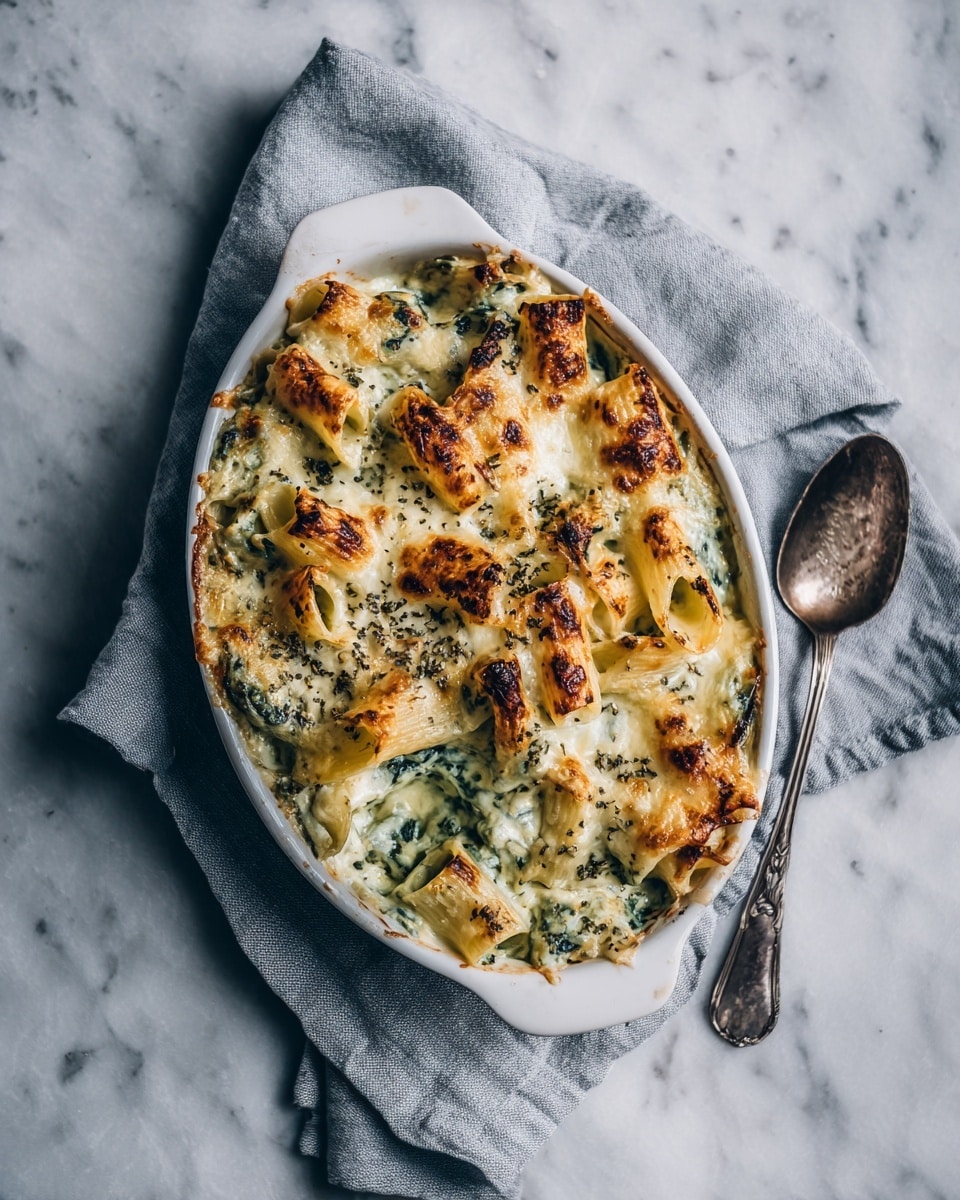 Baked Rigatoni with Spinach Ricotta Recipe - Recipe Image