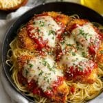 Crispy Chicken Parmesan with Marinara and Mozzarella Recipe