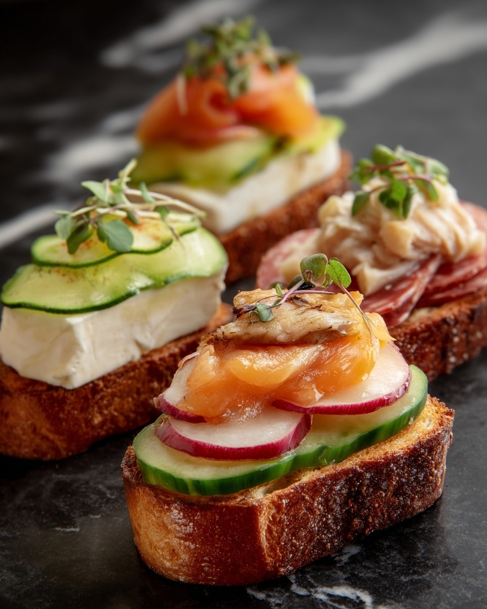 Mini Open Faced Sandwiches Recipe - Recipe Image