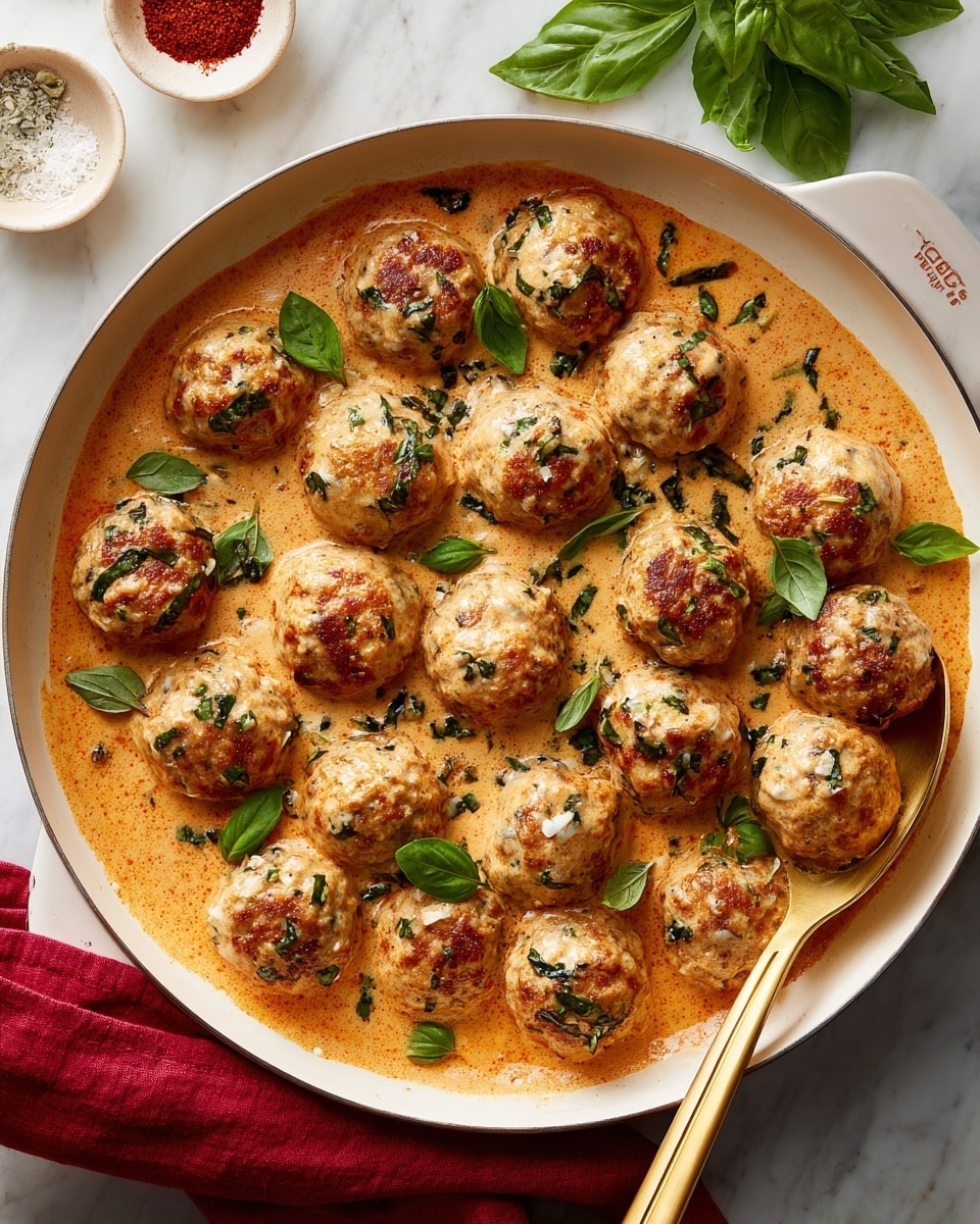Creamy Marry Me Chicken Meatballs Recipe - Recipe Image