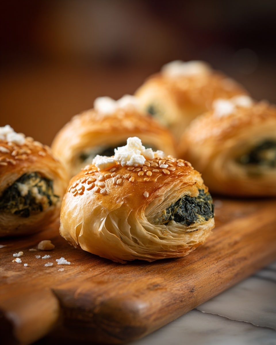 Spinach and Feta Puff Pastry Twists Recipe - Recipe Image