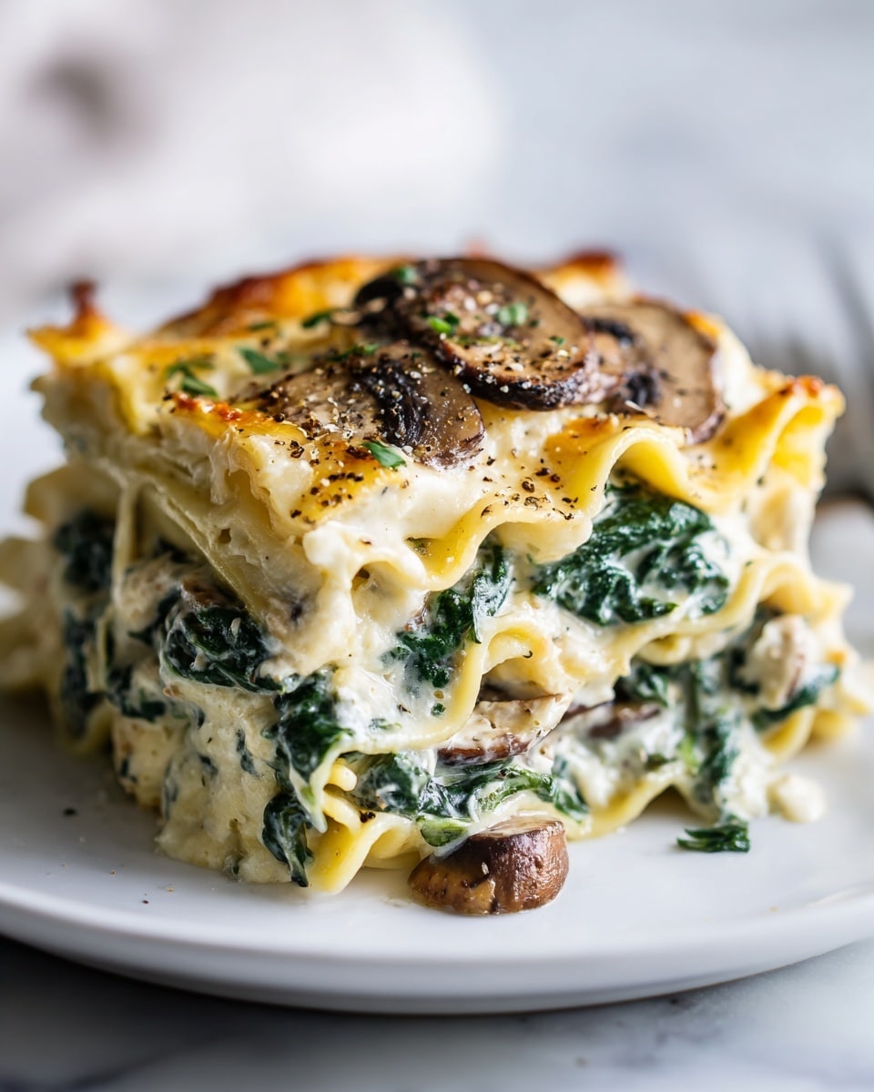 Mushroom and Spinach Lasagna Recipe - Recipe Image