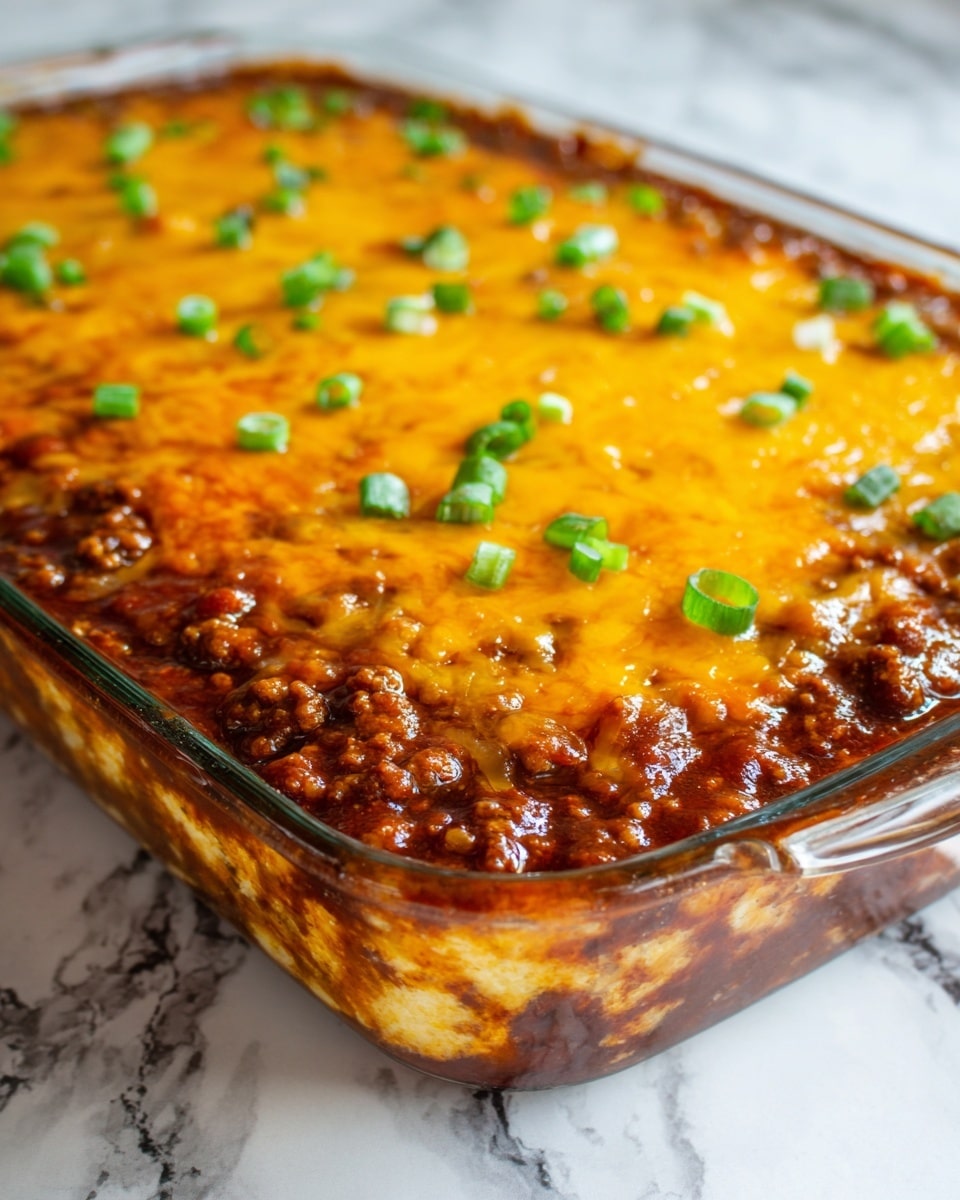 Fully Loaded Classic Chili Cheese Dog Casserole Recipe - Recipe Image